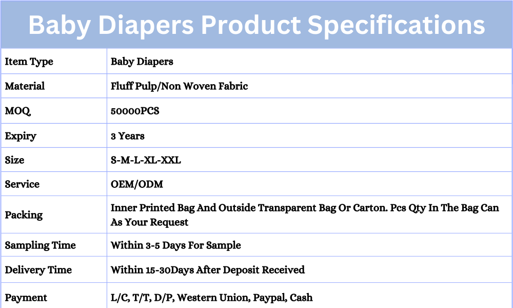 Cheap Disposable Baby Diapers